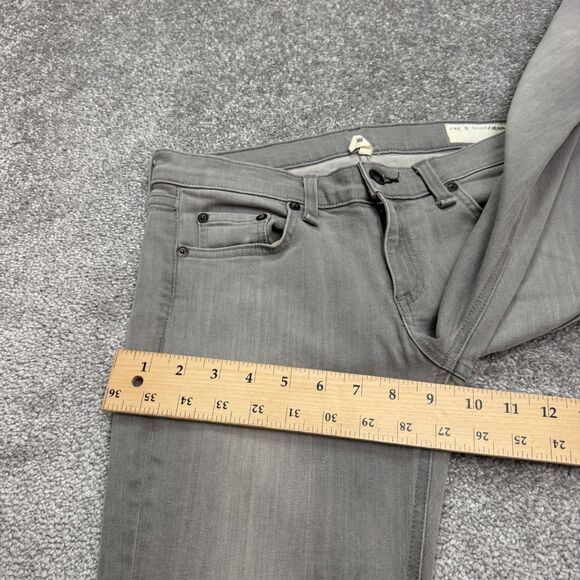 Rag & Bone The Dre Boyfriend Denim Jeans Womens 26 Aged Grey Mid Rise Stretch - Picture 15 of 16